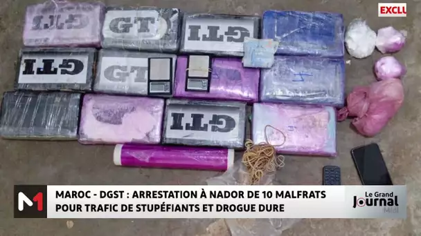 Maroc - DGST : arrestation à Nador de 10 malfrats pour trafic de stupéfiants et drogue dure