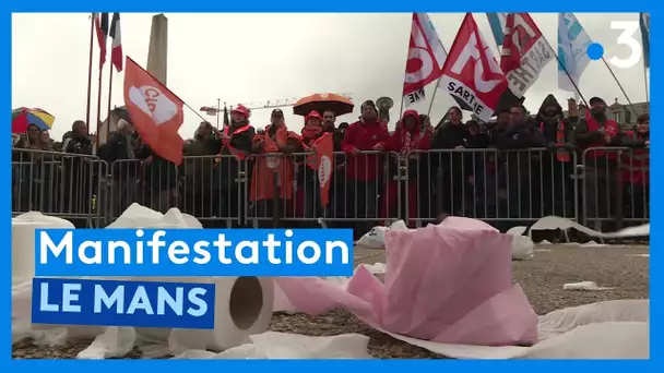 Manifestation  contre la réforme des retraites au Mans