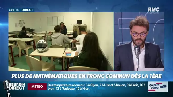 Plus de maths dans le tronc commun des lycéens? Ca fait débat sur RMC