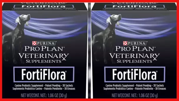 Purina FortiFlora Probiotics for Dogs, Pro Plan Veterinary Supplements Powder Probiotic Dog