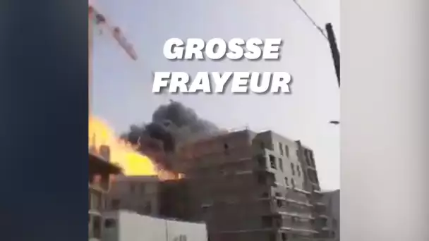 Une explosion impressionnante a eu lieu sur un chantier près de Lyon