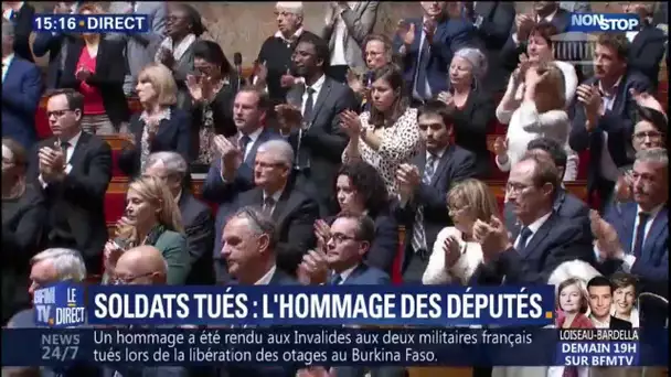 L&#039;Assemblée nationale rend hommage aux deux soldats tués au Burkina Faso