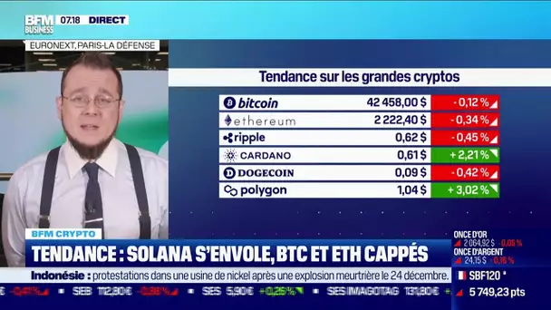 BFM Crypto : Solana s'envole, BTC et ETH cappés