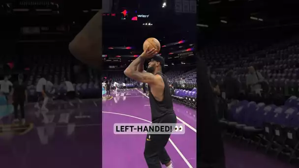 LeBron shows off the LeFty shooting form! 🔥 | #Shorts