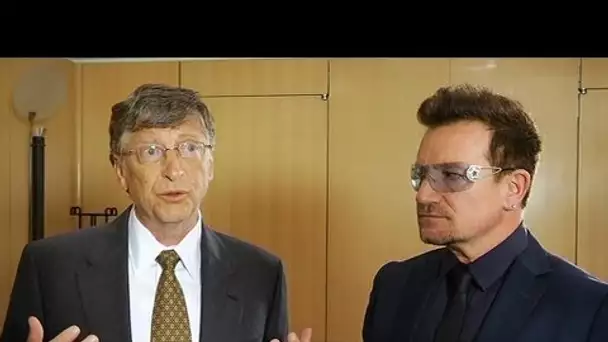 Bill Gates et Bono à l&#039;Elysée pour défendre le développement économique