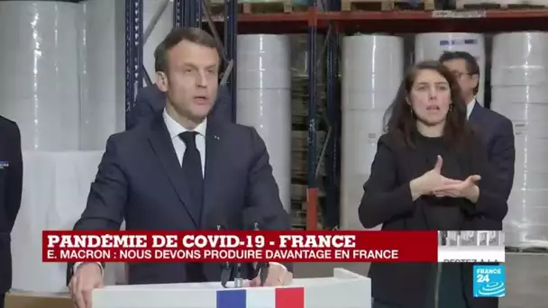 Coronavirus - Macron à Kolmi-Hopen : "Il faut produire davantage de masque en France"