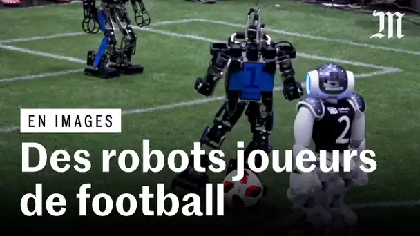 Des robots disputent des matchs de football lors de la RoboCup