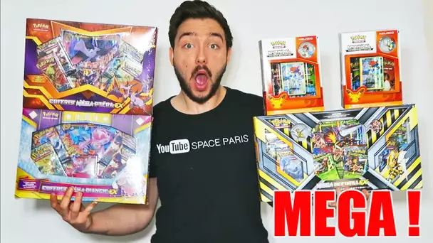 MEGA Ouverture de 5 Mega Coffret Pokemon EPIC !