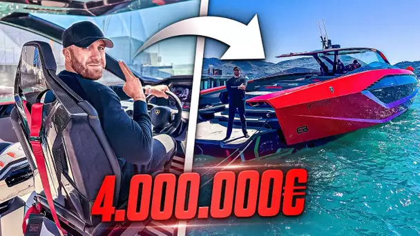 J’AI DÉCOFFRÉ LE BATEAU LAMBORGHINI 😱😨!! 4.000 CHEVAUX, 4.000.000 d’€ 💰💰!!