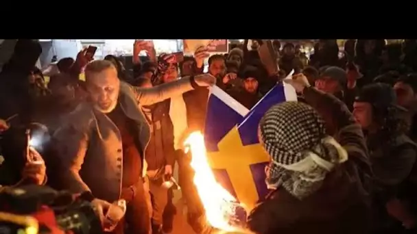 Drapeau suédois brûlé en Syrie