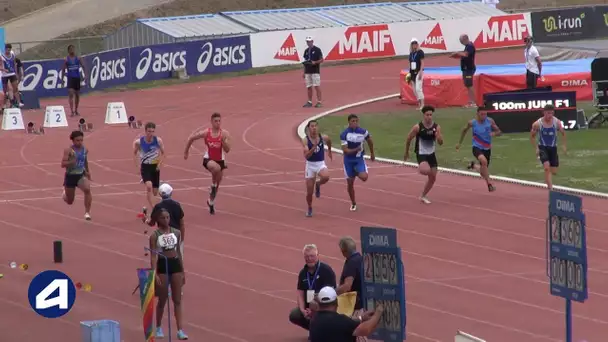 Angers 2019 : Finale 100 m Juniors M (Aymeric Priam en 10&#039;&#039;56)
