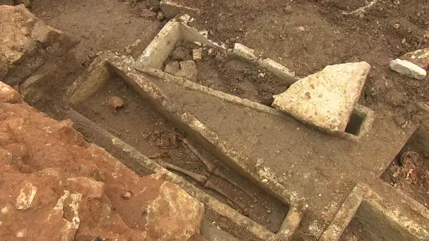 Périgueux : des fouilles révèlent des sarcophages et des squelettes