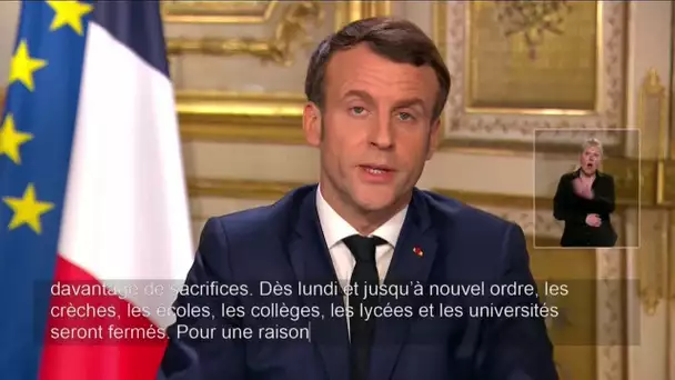 Coronavirus - "Les crèches, les écoles, les lycées, les universités seront fermées": Emmanuel Macron