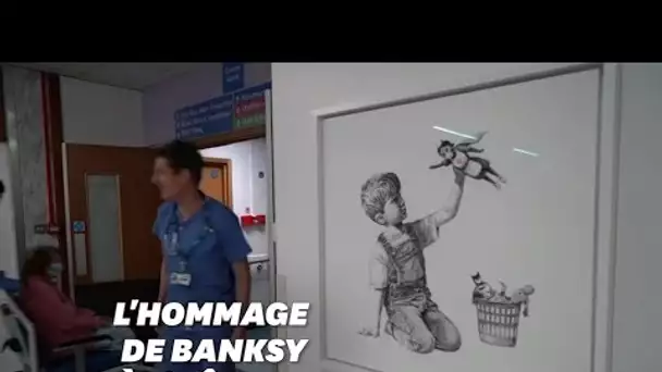Banksy fait des soignants les nouveaux super-héros dans sa dernière œuvre