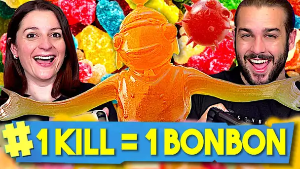 1 KILL = 1 BONBON AVEC LE NOUVEAU SKIN POISCAILLE BONBON ! CHALLENGE FORTNITE DUO