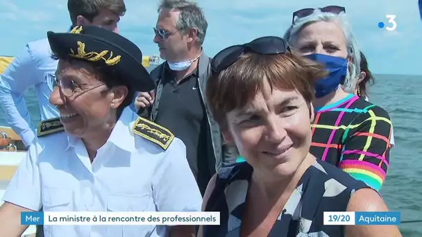 Pour sa première visite, la ministre de la Mer, Annick Girardin, s'est rendue au bassin d'Arcachon