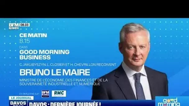 Bruno Le Maire, Ministre de l'Economie et des Finances est l'invité de Good Morning Business
