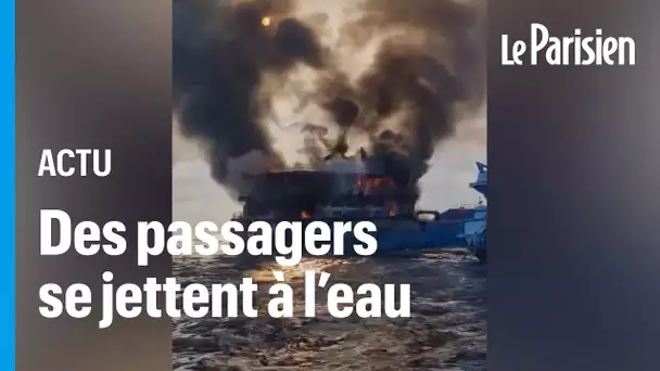 Panique sur un ferry en feu au large d'une île thaïlandaise