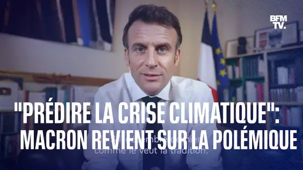 "Qui aurait pu prédire la crise climatique?": Emmanuel Macron estime avoir été "mal compris"