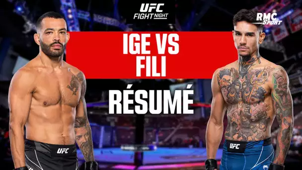 Résumé UFC : KO premier round, le combat Ige-Fili tourne court