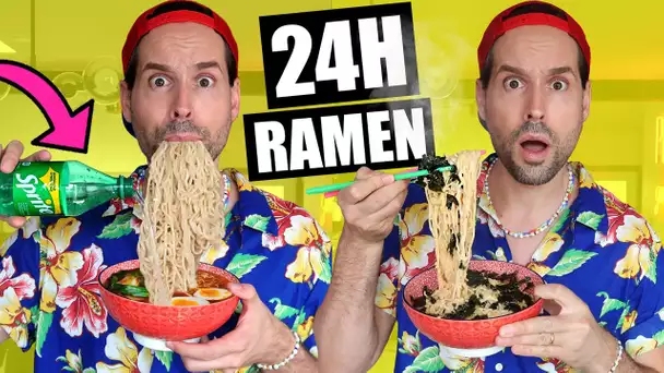 Je mange que du Ramen pendant 24H  - HUBY