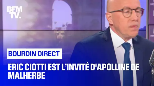 Eric Ciotti face à Apolline de Malherbe en direct