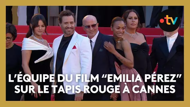 #Cannes2024 : l'équipe du film "Emilia Pérez" sur le tapis rouge à Cannes