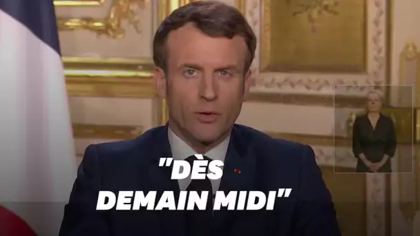 Macron, dans son discours du 16 mars, annonce la restriction obligatoire des déplacements