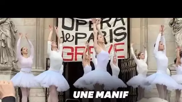 Contre la réforme des retraites, la performance des danseuses devant l'Opéra de Paris
