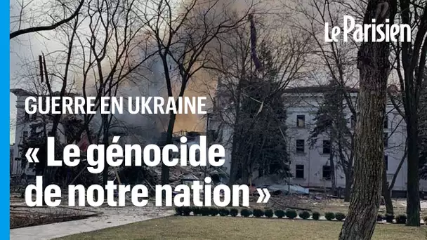 Guerre en Ukraine : à Marioupol, un théâtre abritant des centaines de civils bombardé