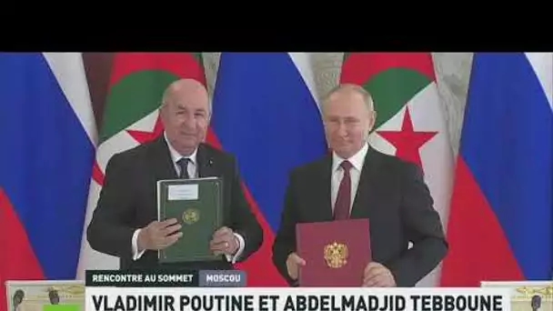 Les présidents russe et algérien se rencontrent au Kremlin