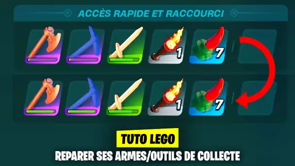 REPARER SES ARMES ET OUTILS DE COLLECTE ! TOUJOURS A 100% ! (FORTNITE MODE LEGO)