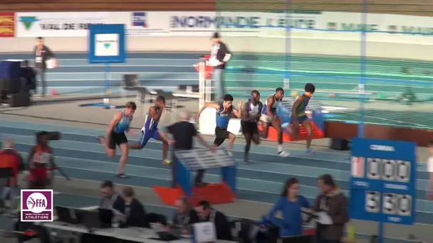 Val de Reuil 2018 : Finale 60 m Juniors M (William Reppert en 6&#039;&#039;80)