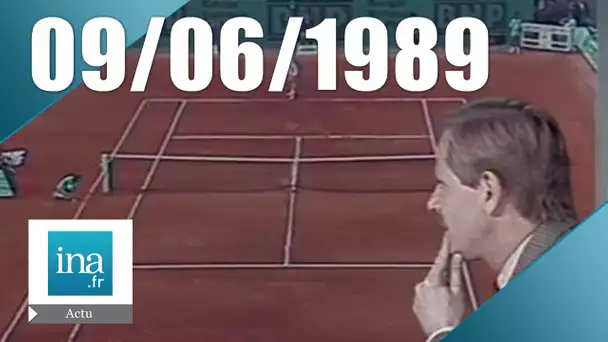 20h Antenne 2 du 09 juin 1989 | Michael Chang en finale à Roland Garros | Archive INA