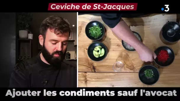 La recette du Ceviche de St-Jacques par Loïc Le Saux