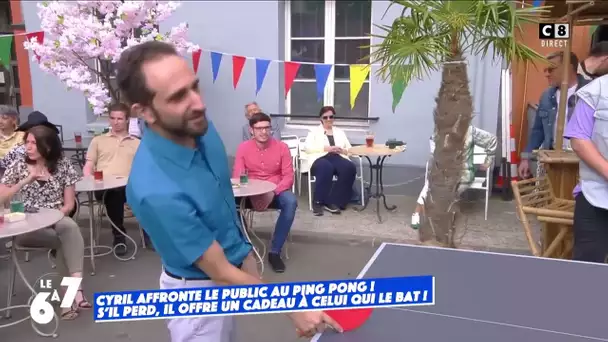 Cyril Hanouna affronte le public au ping-pong !