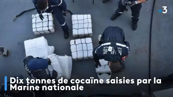Dix tonnes de cocaïne saisies par la Marine nationale