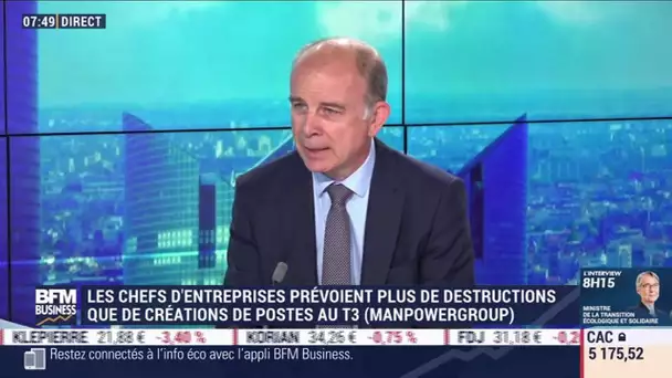 Alain Roumilhac (ManpowerGroup France) : Baisse de 11% des intentions d'embauches au T3