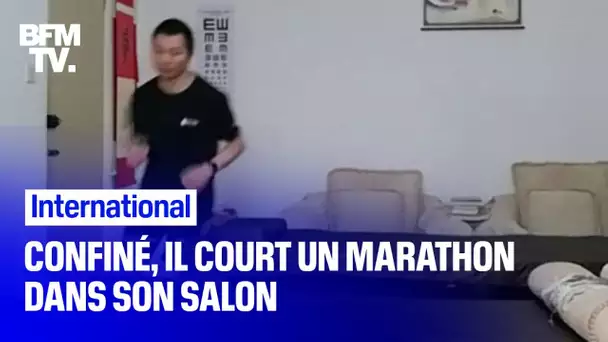 Confiné à cause du coronavirus, il court un marathon... dans son salon