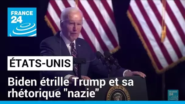 Biden étrille Trump et sa rhétorique "nazie" dans un grand discours de campagne • FRANCE 24