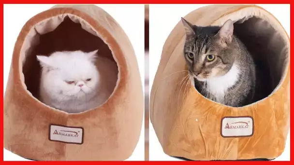 Armarkat Brown/Ivory Cave Shape Pet Bed