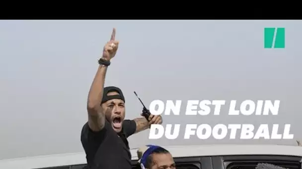 Neymar Jr dans tous ses états pour une course de dromadaires