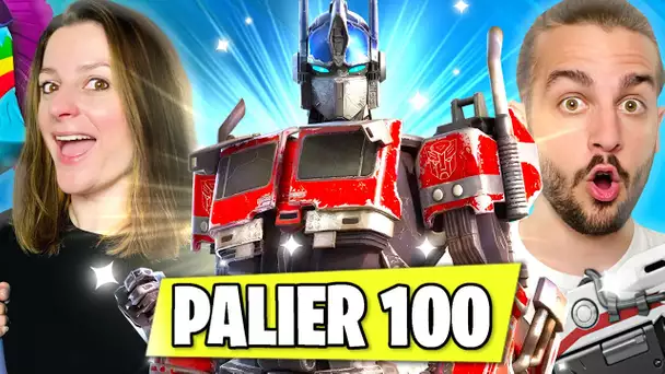 ON EST NIVEAU 100 SUR FORTNITE ! ON DEBLOQUE LE SKIN TRANSFORMERS OPTIMUS PRIME DE LA SAISON 3 !