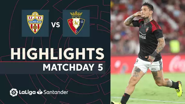 Resumen de UD Almería vs CA Osasuna (0-1)