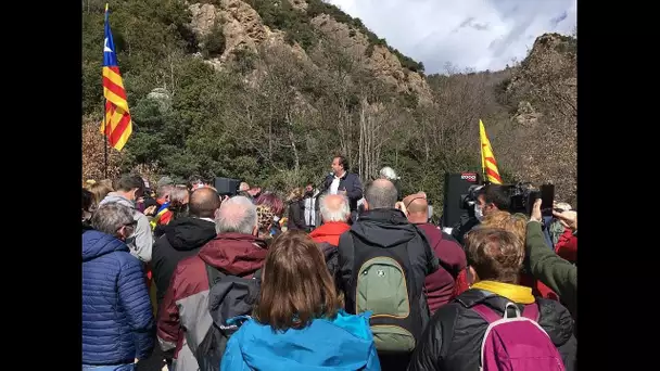 P.O : plus de 400 manifestants à Coustouges contre la fermeture de la frontière avec l'Espagne