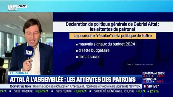 Attal à l'Assemblée: les attentes des patrons