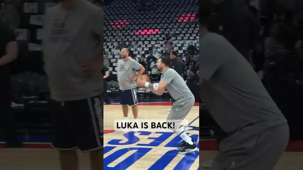 FIRST LUKA HALF-COURT SHOT OF THE #NBAPRESEASON! 👏 | #Shorts