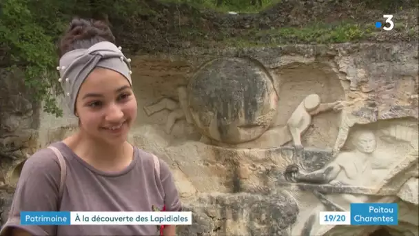 Port d'Envaux (17) : les Lapidiales, l'ancienne carrière de pierre transformée en espace sculpté