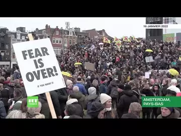 Amsterdam : des milliers de personnes se rassemblent pour protester contre l’obligation vaccinale