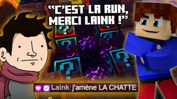 C'est La Run ?!? Merci Laink ! - Lucky Block World Invasion Minecraft Hardcore